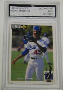 1993 Upper Deck Collectors Choice 189 Pedro Martínez Dodgers de la corte gema como nuevo 10 UD - Imagen 1 de 3