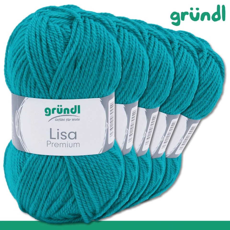 Gründl wolle Lisa 100 Polyacryl Versch. Farben (fb. 49 Türkis)