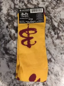 Lootcrate Socks NEW Yellow Buffy Vampire Slayer - Picture 1 of 4