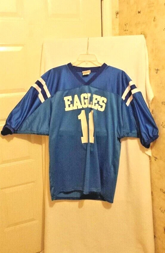 Ropa deportiva de trabajo en equipo Eagles azul real camiseta blanca #11 para hombre talla 2XL XXL Foto 1 de 4