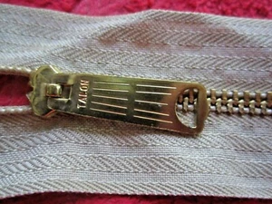 VINTAGE TALON 17" TAN CLOSED BRASS ZIPPER, NOS - Picture 1 of 12