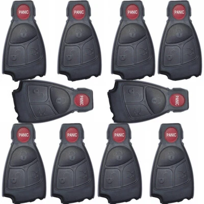 Lote 10 Carcasa Llave Mando a Distancia Reemplazo Ajuste para Mercedes-Benz CL65 AMG ML500 C230 4Bts Foto 1 de 4