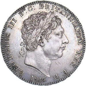 Corona LX 1819 - Moneda de plata británica Jorge III - Muy bonita - Imagen 1 de 2