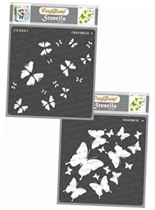 Layered Butterfly Stencils for Painting on Wood, Paper, 2 Step Butterfly 6"X6" - Picture 1 of 7