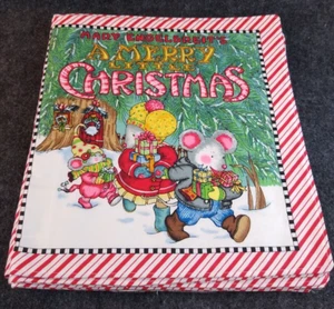 Mary Engelbreit Christmas Soft Fabric Book Mouse Family Sewn Completed 10x10"  - Picture 1 of 6