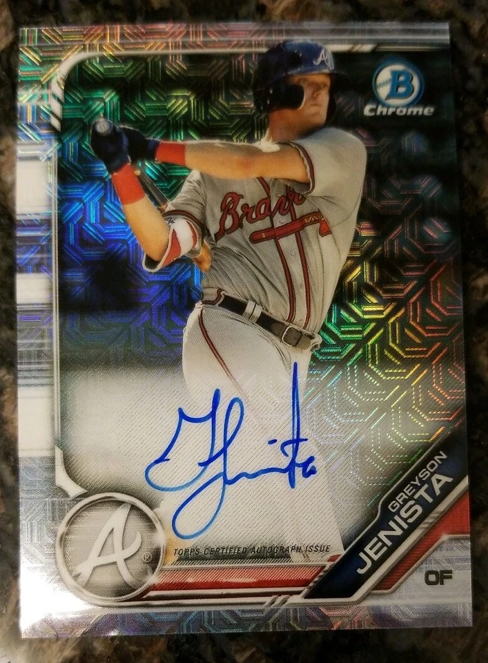 2019 Bowman Chrome Mega Box Greyson Jenista Mojo Auto Braves RC Rookie Autograph - Image 1 of 1