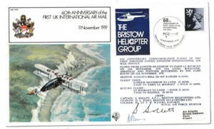 10/11/1979 UK GB Cover - RAF FF 9 - HANDSIGNED - First UK International Air Mail - Picture 1 of 2