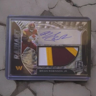 2022 Panini Spectra - Radiant RPA #RAD-BRO Brian Robinson 5/25 NFL Commanders - Image 1 of 2