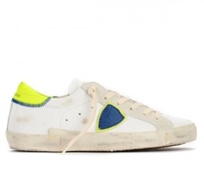 Philippe Model sneaker Paris Prsx DOUX NEON BLANC JAUNE PRLD WNN4 BACK GIALLO - Immagine 1 di 4