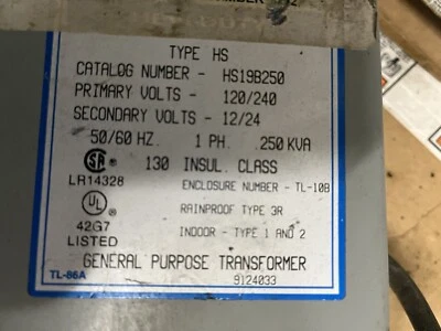 Transformador de propósito general HS19B250 controles automáticos de barra tipo HS Foto 1 de 4