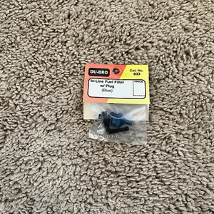 Du-Bro #833  In-Line Fuel Filter With Plug (Blue)New - Picture 1 of 1