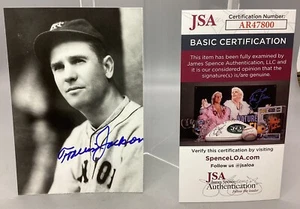 Travis Jackson Autographed 5” X 3 1/2” Photograph - JSA Certified - Picture 1 of 4