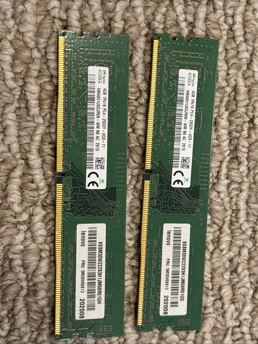 SK Hynix 8GB (2x4GB) -1Rx16 PC4-2933Y-UC0-11 Non-ECC Unbuffered