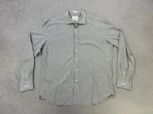Todd Snyder Shirt Mens 17 34/35 Gray Long Sleeve Button Up 2 Ply Cotton Dress - Picture 1 of 12