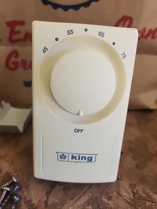 King K601w Line Voltage Thermostat Single Pole - Picture 1 of 7