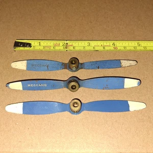 3 X #P34 ORIGINAL GESTEMPELT VORKRIEG MECCANO FLUGZEUGBAUER GROSSER PROPELLER - Bild 1 von 2