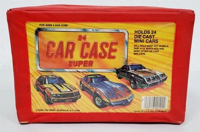 D-667 DE COLECCIÓN AÑOS 80 TARA TOY CORP. FUNDA DE TRANSPORTE PARA 24 COCHES! ¡FALTA MANGO! Foto 1 de 4