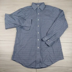 Brooks Brothers Regent Oberhemd Herren 15,5 33 blau Supima Baumwolle Glencheck - Bild 1 von 5