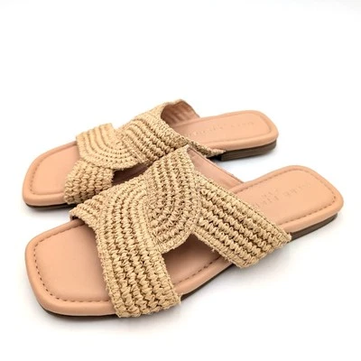 Marc Fisher Navie Slip-On Flat Sandals Women's Open Square Toe Size US7.5M EU38 - Image 1 of 4