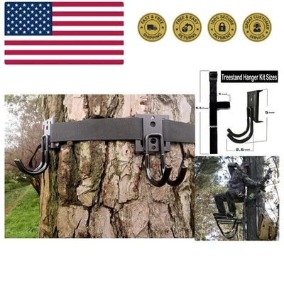 Perchas de arco con correa de soporte de árbol con ganchos de metal para silla de montar con plataforma de soporte de árbol H... Foto 1 de 4