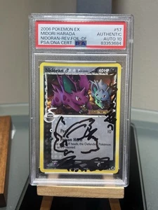 Pokémon Ex Midori Harada Nidoran 2006 reverso automático 10 - Imagen 1 de 2