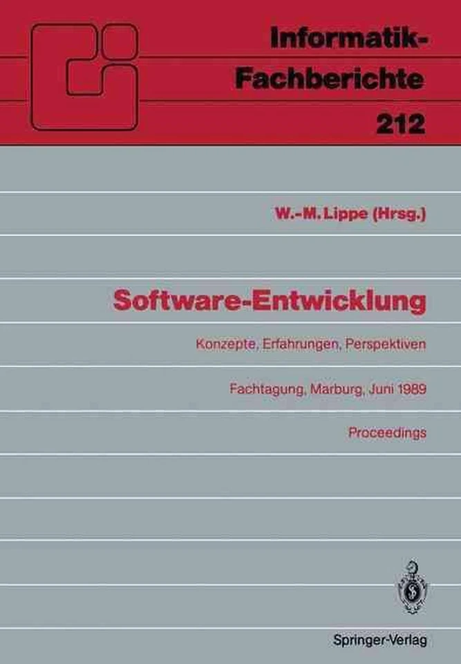 Software-Entwicklung: Konzepte, Erfahrungen, Perspektiven Fachtagung, veranstalt - Image 1 of 1
