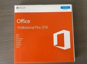 Microsoft Office 2016 Professional Plus DVD+Product Key Sealed | Verified 2 PCs - Picture 1 of 4
