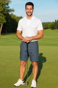 Travis Mathew But Why Golf Performance Herrenshorts Größe 40 blau Palmen neu mit Etikett - Bild 1 von 9