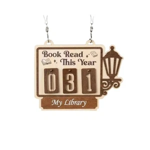 Artistic Wooden Bookshelf Decors Reading Progress Trackers Board Home Accent - Picture 1 of 8