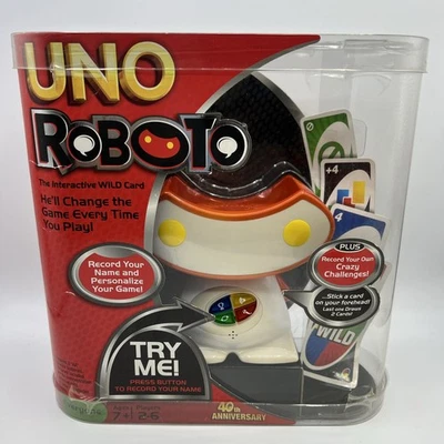 NEW Mattel Uno Roboto 2010 The Interactive Wild Card Uno Game Brand NEW Sealed! - Image 1 of 4