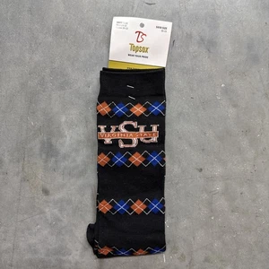 Calcetines de vestir largos Argyle de la Universidad Estatal de Virginia 10-13 marca Topsox fútbol americano - Imagen 1 de 8