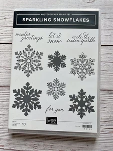 Stampin' Up! Juego de sellos SPARKLING SNOWFLAKES Let It Snow - Imagen 1 de 2