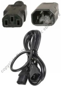 6 Fuß Stecker ~ Buchse PC Strom Verlängerungskabel/Kabel/Draht Drucker/LCD/TV IEC320 C13 ~ C14 - Bild 1 von 1