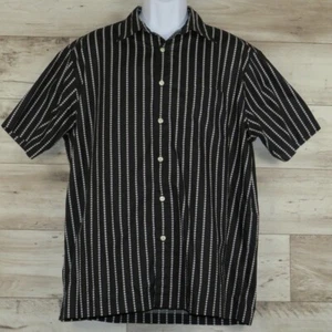 Perry Ellis * kurzärmliges Button-Down-Hemd mit geradem Schlitz am Seitensaum für Herren ~ XL - Bild 1 von 10