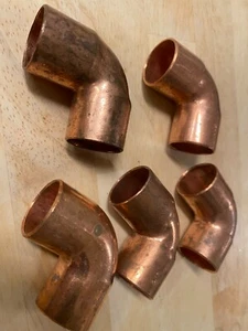  90 Grad 3/4" Kupferbogen C X C NOS - Bild 1 von 4