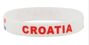 CROATIA Bracelet Wristband Silicone Rubber National Country Flag Unisex Sport - Picture 1 of 8