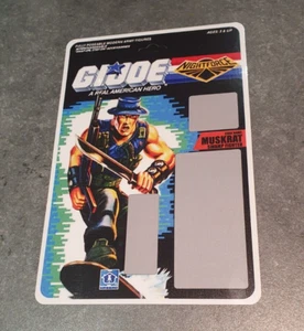 REPRO GI JOE CUSTOM NIGHT FORCE MUSKRAT CARDBACK Action Figure File Card MOC - Picture 1 of 2