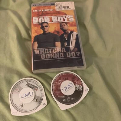 Sony PSP UMD Movie & Game Lot Bundle Bad Boys & Tiger Woods PGA Tour 06 Foto 1 de 4
