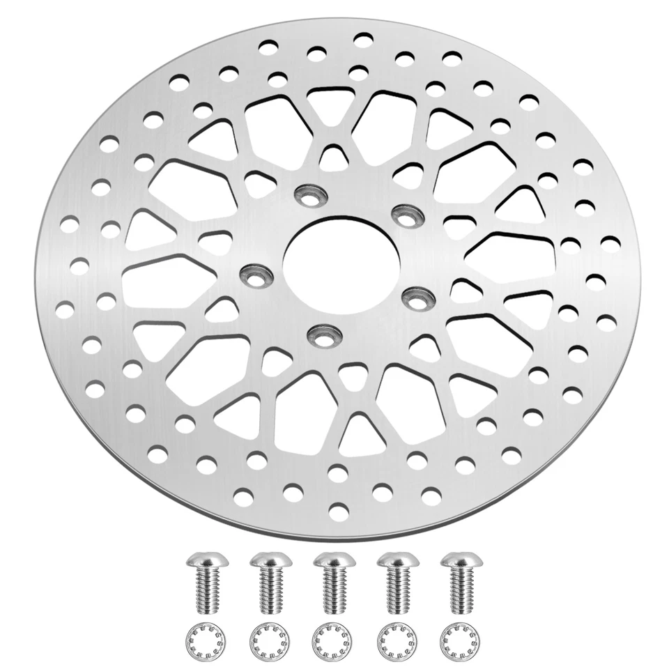 11.8 Harley Front Brake Rotor Mesh Set w/ Bolts for Touring Bagger Models US - Image 1 of 4