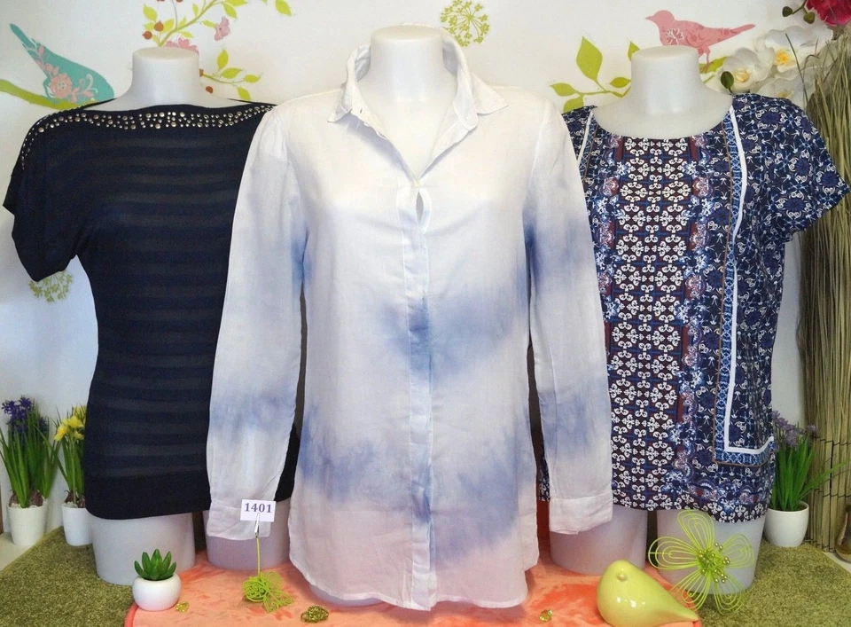 Lot vêtements occasion femme : Hauts " Busem - Camaïeu - Naf Naf " - T : 38 - Photo 1/1