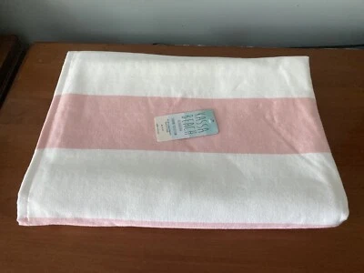 Kassatex Striped Cabana Kassa Beach Or Bath Towel 40" x 70" Coral & White Soft - Image 1 of 4