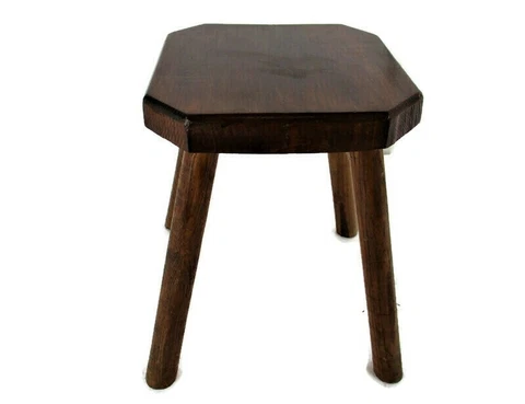 Vintage Milk Milking Stool Farmhouse Country Barn Style Side Display Table Pedes Cover