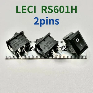 3pcs LECI RS601H 2Pins 2 Positons 3A 250VAC Rocker Switch 15*10mm - Picture 1 of 3