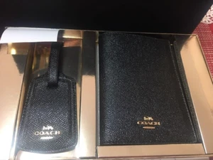 COACH Passport Case & Luggage Tag Novelty Limited Edition Travel Set USED/MINT - Picture 1 of 12