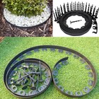 FLEXIBLE LAWN GRASS EDGE GARDEN PLASTIC BORDER WALL, LONG 10 M + 30 PEGS
