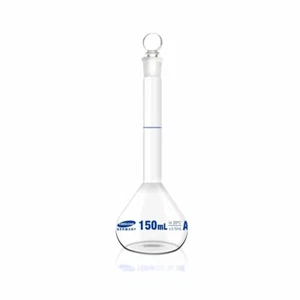 Omsons Glassware | Volumetric Flask | Class A | 150ml | Pack of 1 | - Picture 1 of 5