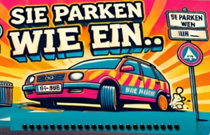 Parken wie ein Profi… nur anders? 😉 Witzige Falschparker-Karten mit Stil - Bild 1 von 8