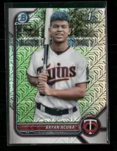2022 Bowman Chrom #BCP-151 Bryan Aquña Minnesota Zwillinge - Bild 1 von 2