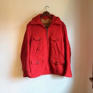 Chaqueta Mackinaw Cruiser roja de lana North Country de colección años 60/M a L  - Imagen 1 de 10