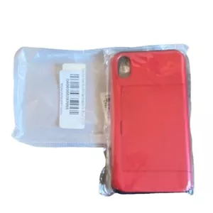 Unbranded iPhone XR Hard Case Cell Phone Case With Wallet Back-Red-New - Picture 1 of 3